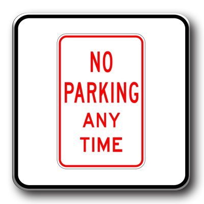 PERMANENT NO PARKING SIGNS