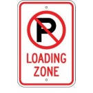 No Parking Loading Zone Symbol Sign