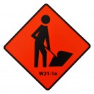 W21-1a Workers Symbol Roll-Up Sign