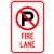 No Parking Fire Lane Symbol