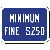 R99B California Disabled Parking Sign, Minimum Fine $250
