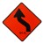 W1-4L Reverse Curve Left Roll-Up Sign